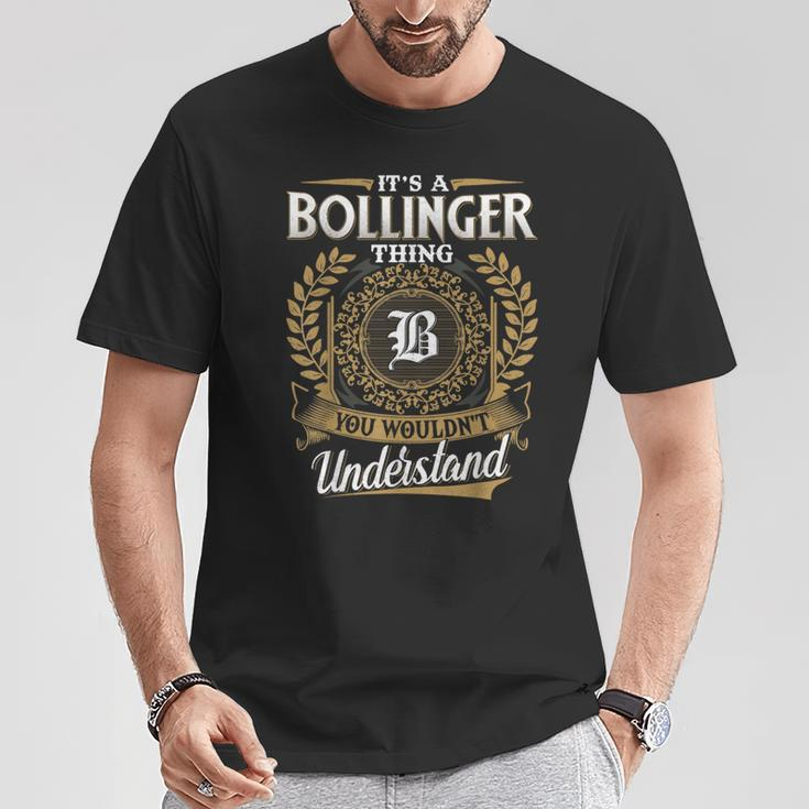 Bollinger Family Last Name Bollinger Surname Personalized T-Shirt Funny Gifts