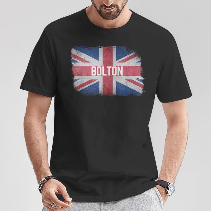 Bolton United Kingdom British Flag Vintage Uk Souvenir T-Shirt Unique Gifts