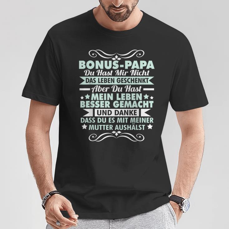 Bonus Papa Stepfather Leben Besser Gemacht Father's Day T-Shirt Lustige Geschenke