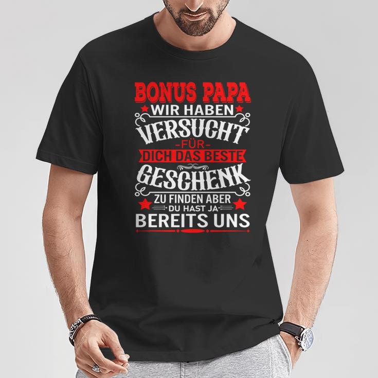 Bonuspapa Best Stepdad Stepdad Bonus Dad T-Shirt Lustige Geschenke