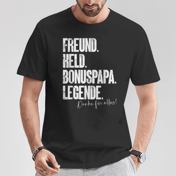 Bonuspapa Bester Step Papa Stepdad Bonus Papa S T-Shirt Lustige Geschenke