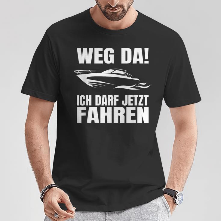 Bootsführerschein Bestanden Weg Da Captain T-Shirt Lustige Geschenke