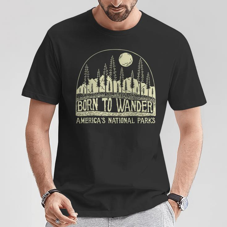 Born To Wander America's National Park T-Shirt Funny Gifts