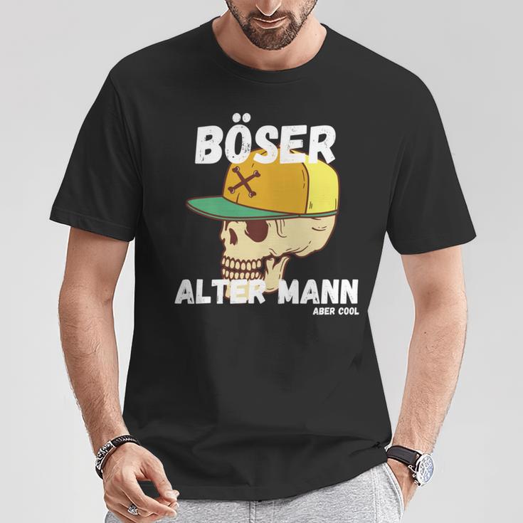 Böser Alter Mann Papa Opa Totenkopf Skullintage Spruch T-Shirt Lustige Geschenke