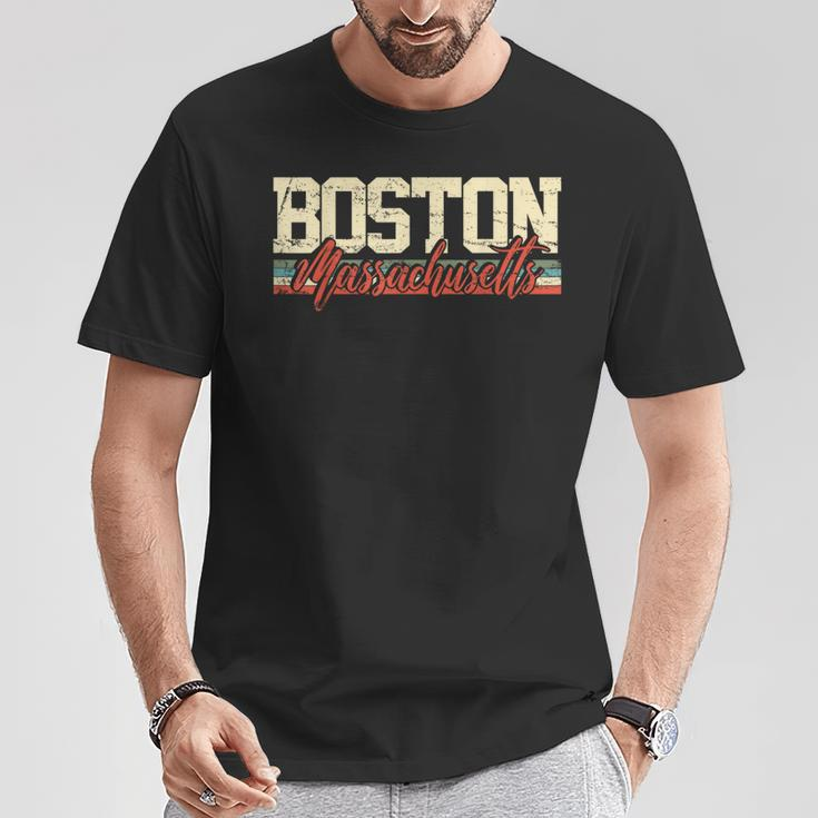 Boston Massachusetts Vintage T-Shirt Unique Gifts