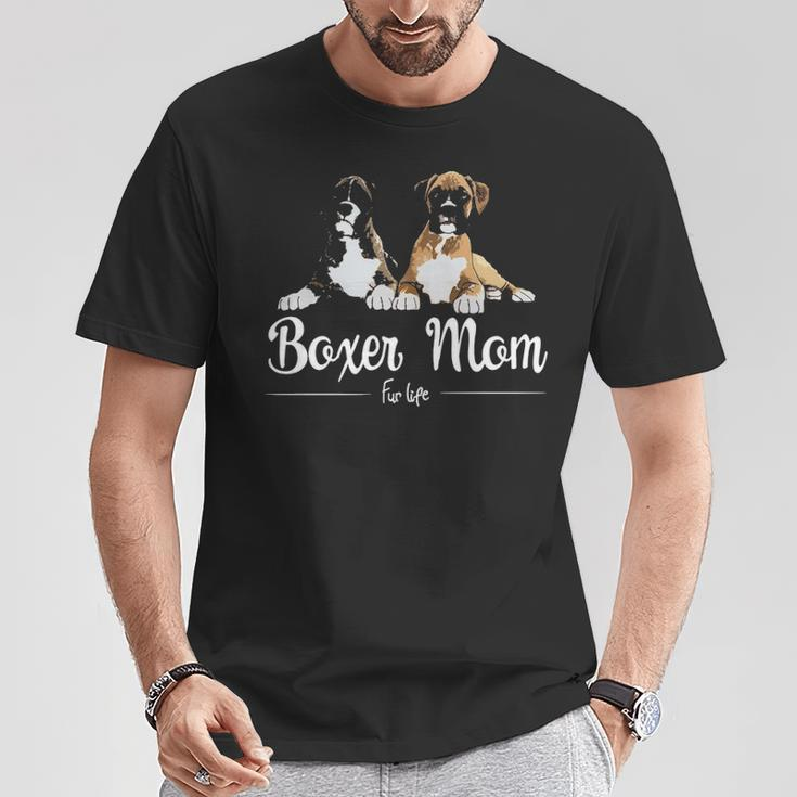 Boxer Mom Fur Life T-Shirt Unique Gifts