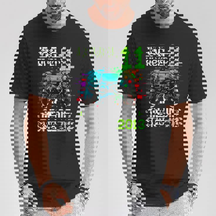 Boy Level 11 -Ideojuego Desbloqueado Para Cumpleaños Número 11 Camiseta unisex Regalos divertidos