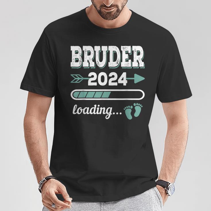 Bruder 2024 Loading Werdender Großer Bruder 2024 T-Shirt Lustige Geschenke