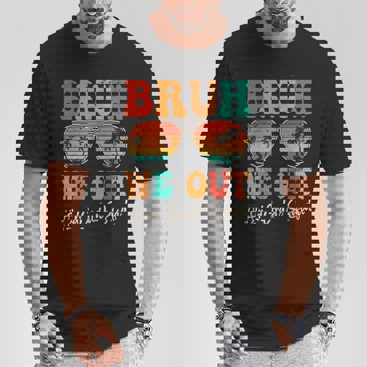 Bruh We Out 2Nd Second Grade Squad Retro Last Day Of School T-Shirt Unique Gifts