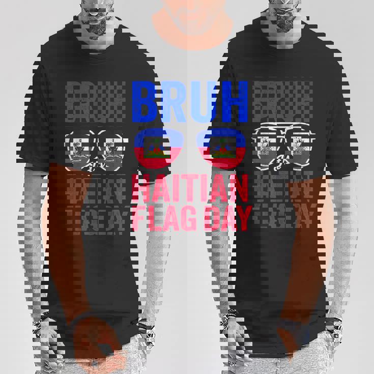 Bruh It's Haitian Flag Day Haiti Flag Boys Toddler T-Shirt Personalized Gifts