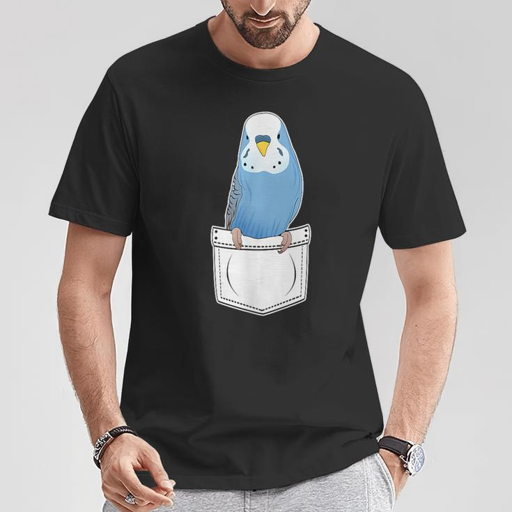Budgie Chest Pocket Bird Pet Welli T-Shirt Lustige Geschenke