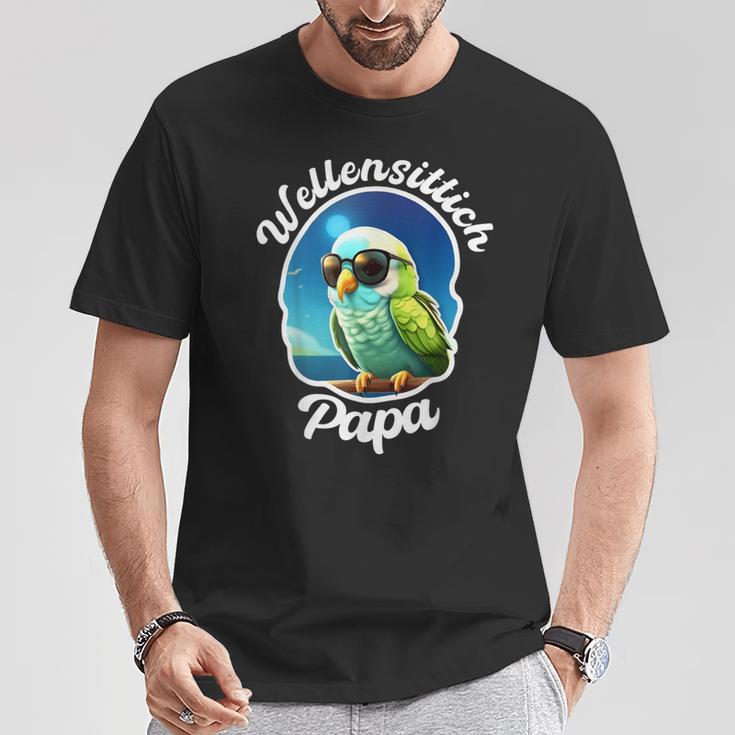 Budgie Papa Parakeet Bird Owner Welli T-Shirt Lustige Geschenke