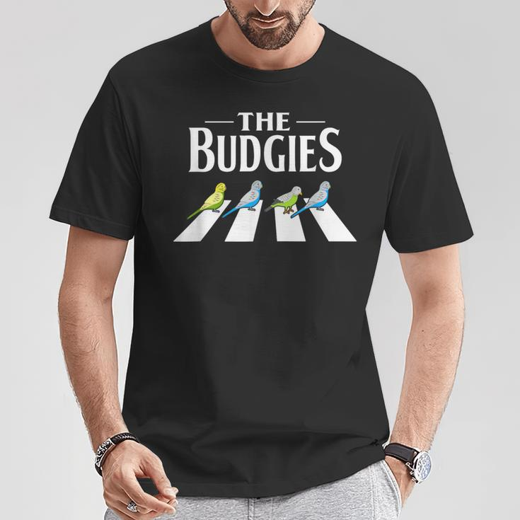 Budgies Band Parodie Unisex T-Shirt, Lustiges Vogelliebhaber-Shirt Lustige Geschenke