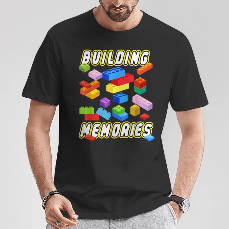 Building Memories Building Bricks Blocks Family Matching T-Shirt - Seseable