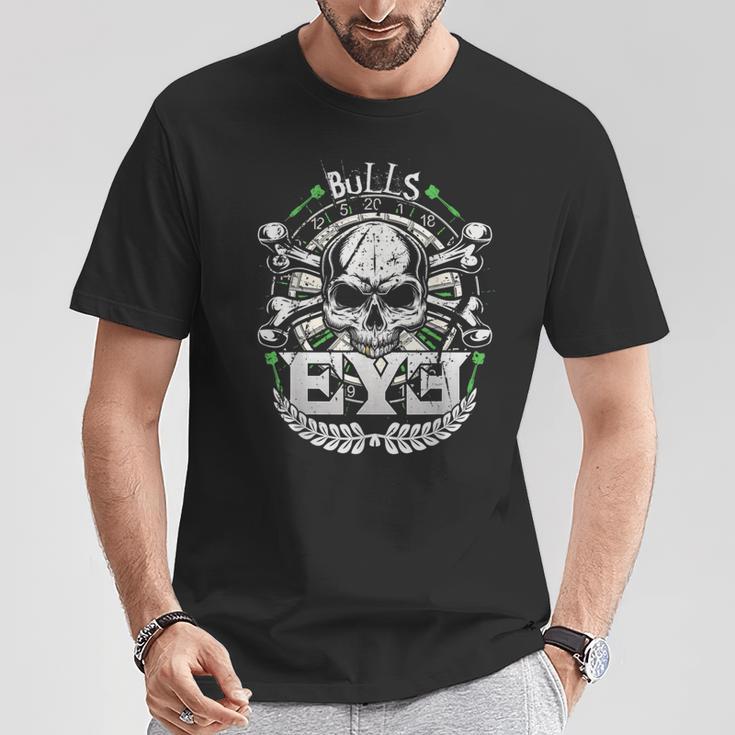 Bulls Eye & Skull Retro Dartboard 180 Dart T-Shirt Lustige Geschenke