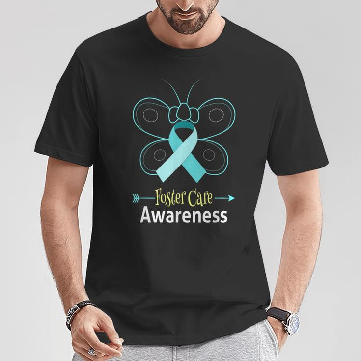 Butterfly Adoption Foster Care Ribbon Foster Care Awareness T-Shirt Unique Gifts