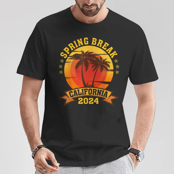 California 2024 Spring Break Family School Vacation Retro T-Shirt Unique Gifts