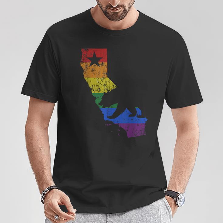 California Lgbtq Gay Lesbian Pride Rainbow Flag T-Shirt Unique Gifts