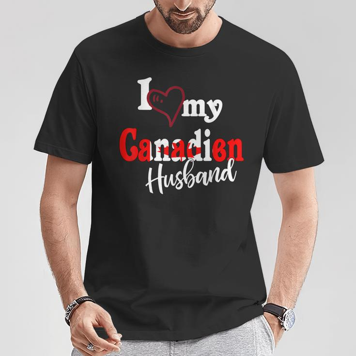 Canada I Love My Canadien Husband Couple Matching T-Shirt Unique Gifts