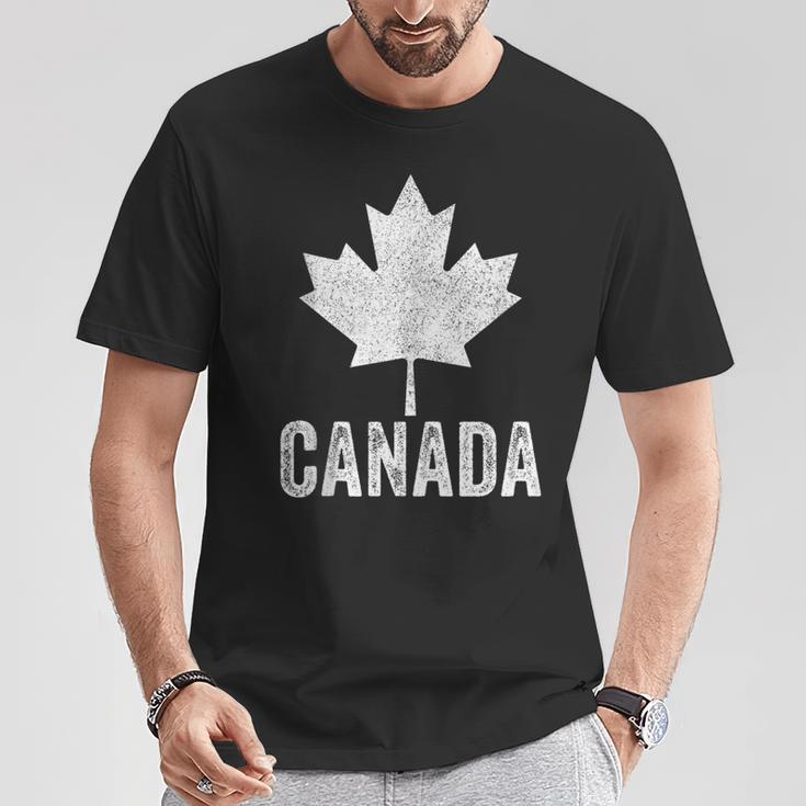 Canada Vintage Canadian Flag Leaf Maple Pride Women T-Shirt Unique Gifts