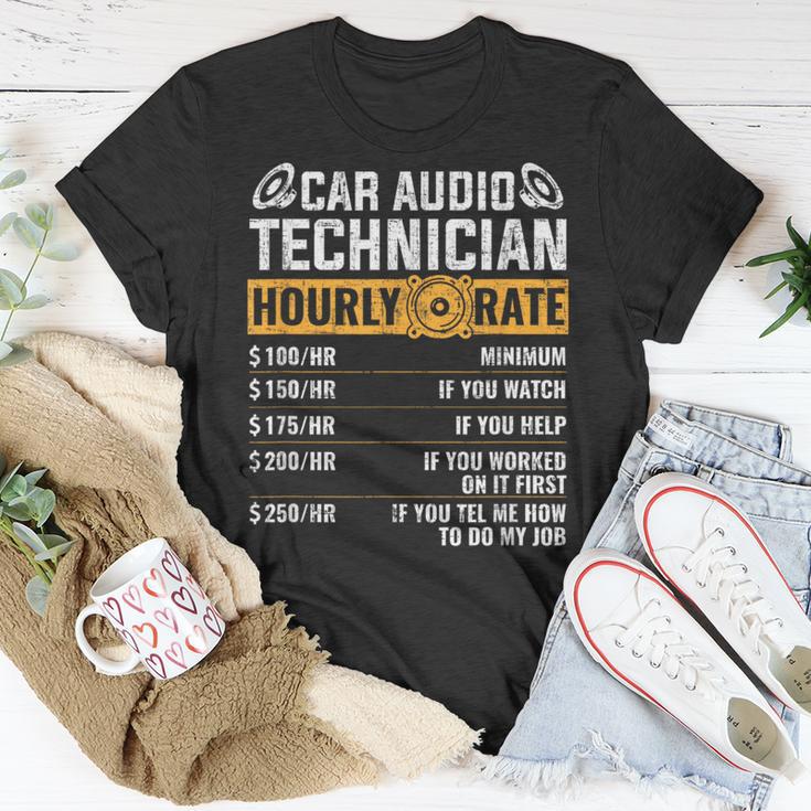 Car Audio Technician Hourly Rate Technician Car Audio T-Shirt Unique Gifts