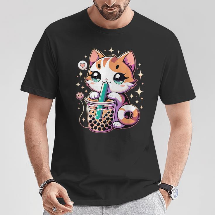 Cat Boba Japanese Kawaii Anime Kitty Bubble Tea Neko N T-Shirt Unique Gifts