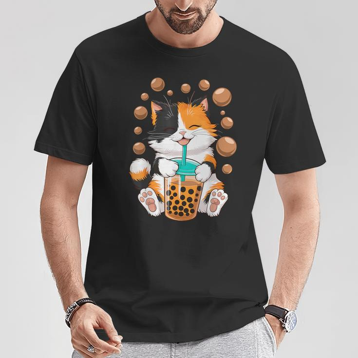 Cat Boba Tea Kawaii Bubble Tea T-Shirt Unique Gifts