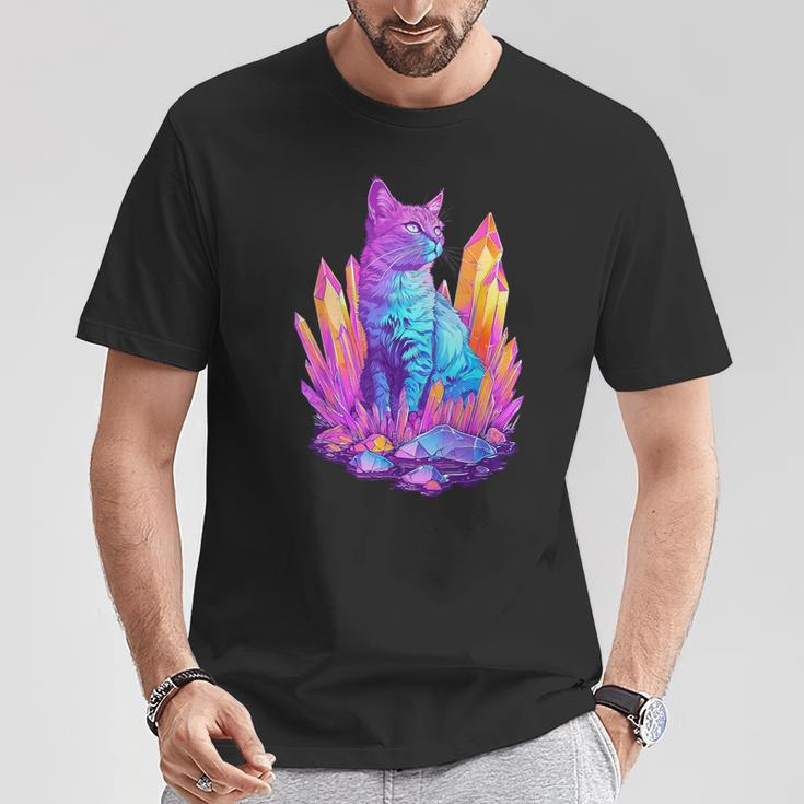 Cat With Crystals T-Shirt Funny Gifts