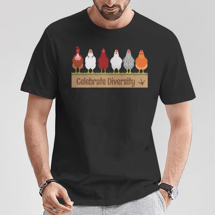 Celebrate Diversity Farm Pet Cute For Chicken Lovers T-Shirt Unique Gifts