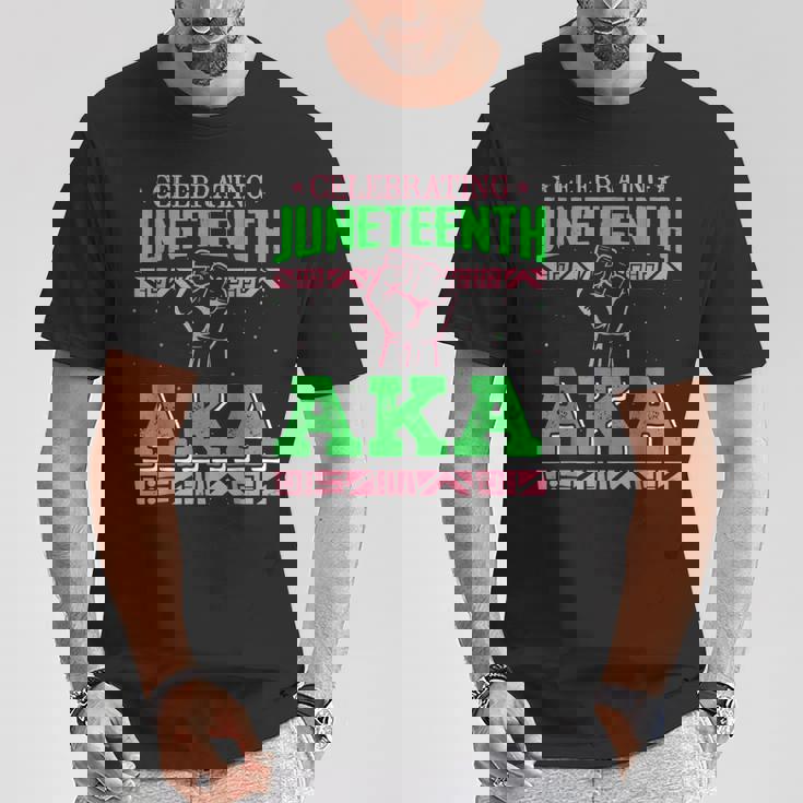 Celebrating Junenth Aka Fist Black History Women T-Shirt Unique Gifts