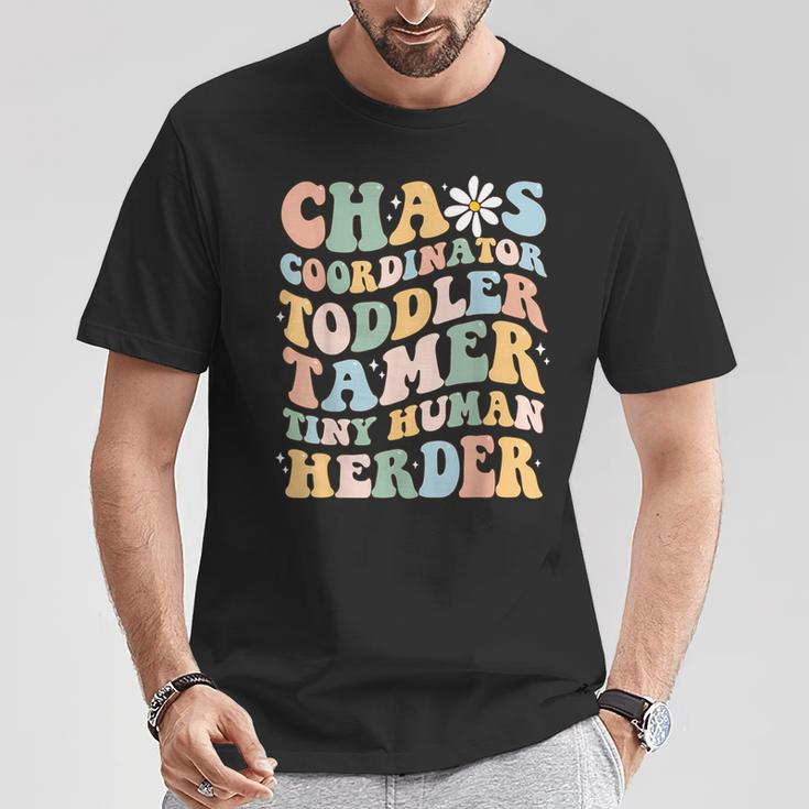 Chaos Coordinator Toddler Tamer Tiny Human Herder Daycare T-Shirt Funny Gifts