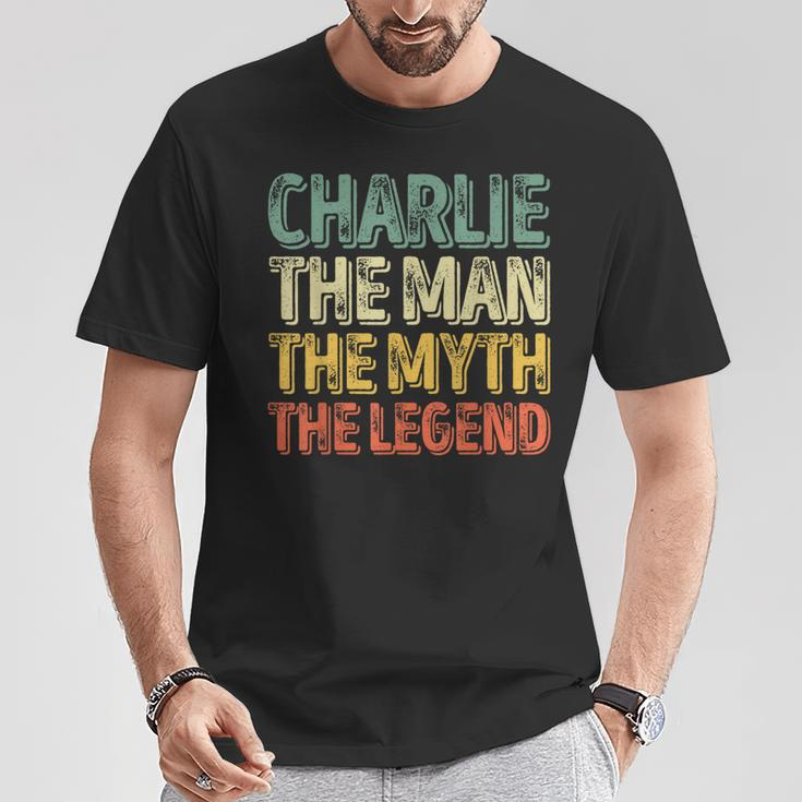 Charlie The Man The Myth The Legend First Name Charlie T-Shirt Funny Gifts