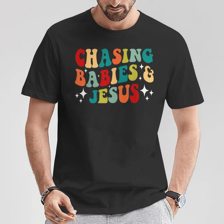 Chasing Babies And Jesus Chasing Babies & Jesus Christian T-Shirt Unique Gifts