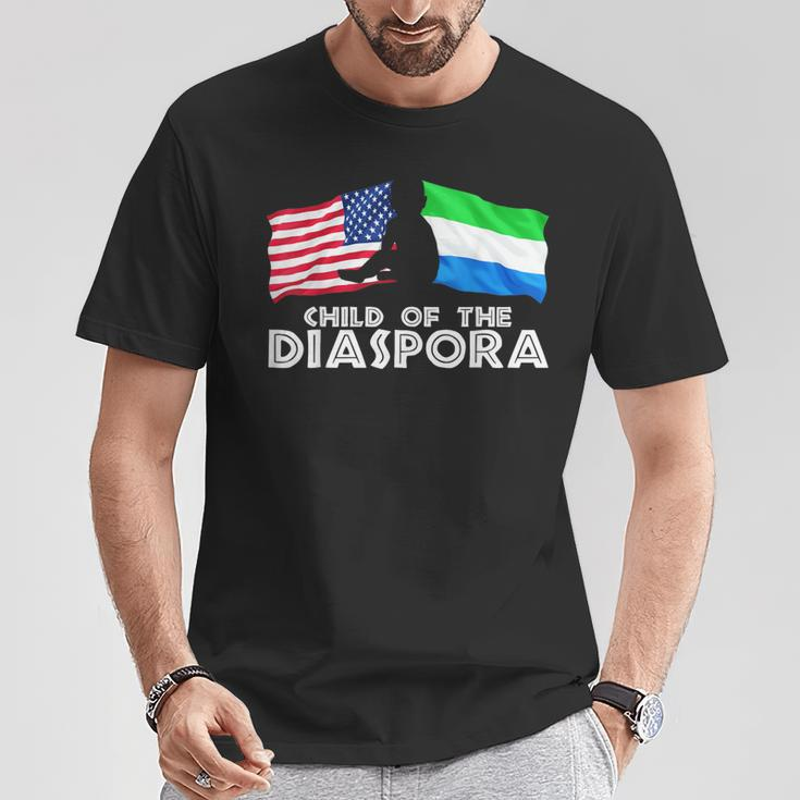 Child Of The Diaspora America Sierra Leone Ados T-Shirt Unique Gifts