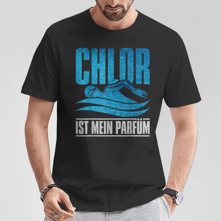 With Chlor Ist Mein Perfume Swimmen Swimmer T-Shirt Lustige Geschenke