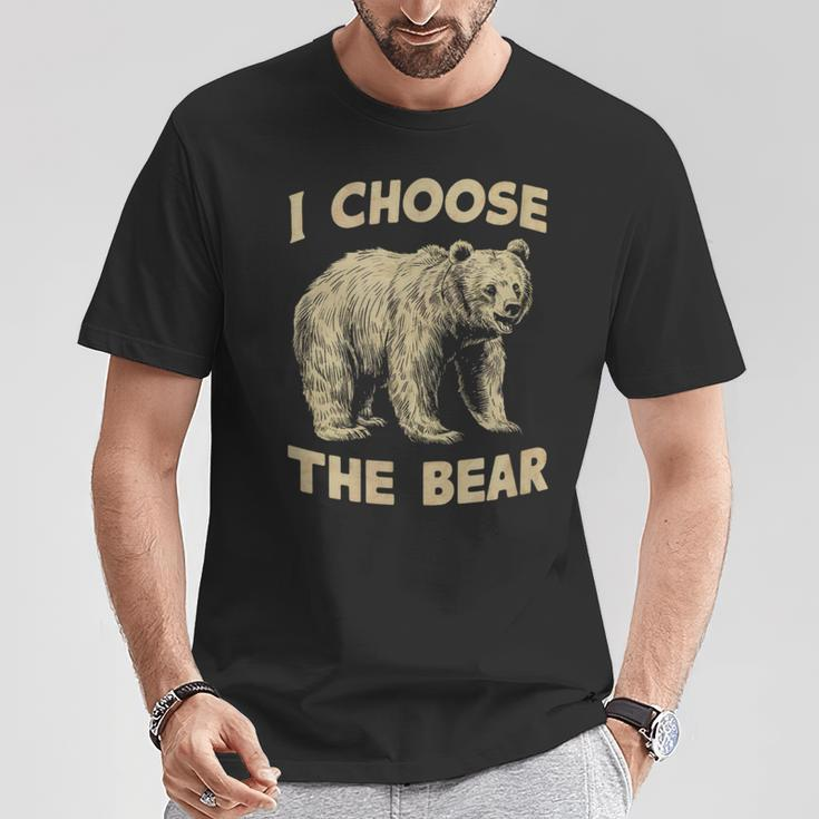 I Choose The Bear Wilderness Adventure Seeker T-Shirt Unique Gifts