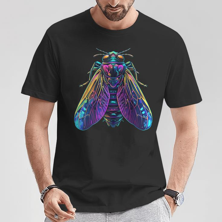 Cicada Insect Bug Colorful Entomology Entomologist T-Shirt Unique Gifts