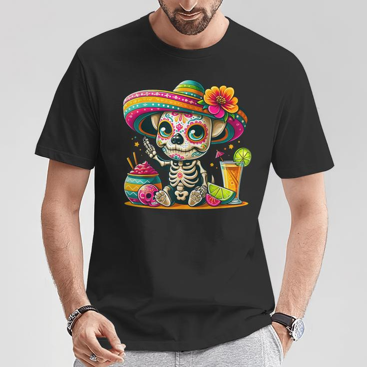 Cinco De Mayo Chihuahua Dog Mexican Sugar Skull Sombrero T-Shirt Unique Gifts