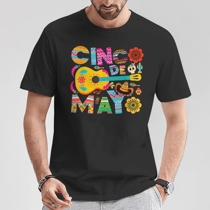 Cinco De Mayo Mexican Taco Guitar Fiesta Cinco De Mayo T-Shirt Funny Gifts