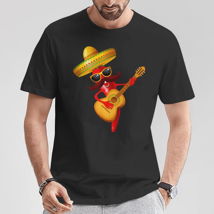 Cinco De Mayo Mexikanische Lustige Gitarre Lets Fiesta Cinco De Mayo T-Shirt Lustige Geschenke
