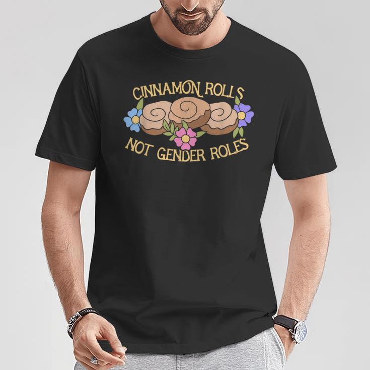 Cinnamon Rolls Not Gender Roles Feminist Retro Style T-Shirt Lustige Geschenke