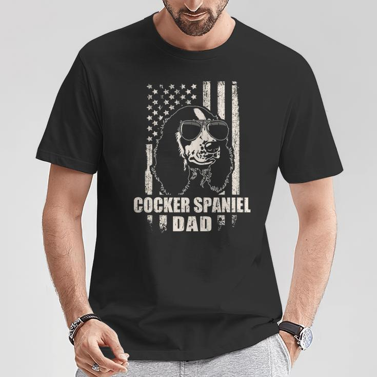 Cocker Spaniel Dad Cool Vintage Retro Proud American T-Shirt Unique Gifts