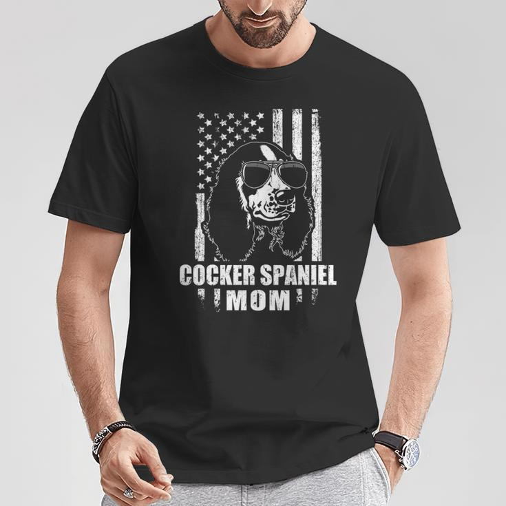 Cocker Spaniel Mom Cool Vintage Retro Proud American T-Shirt Unique Gifts