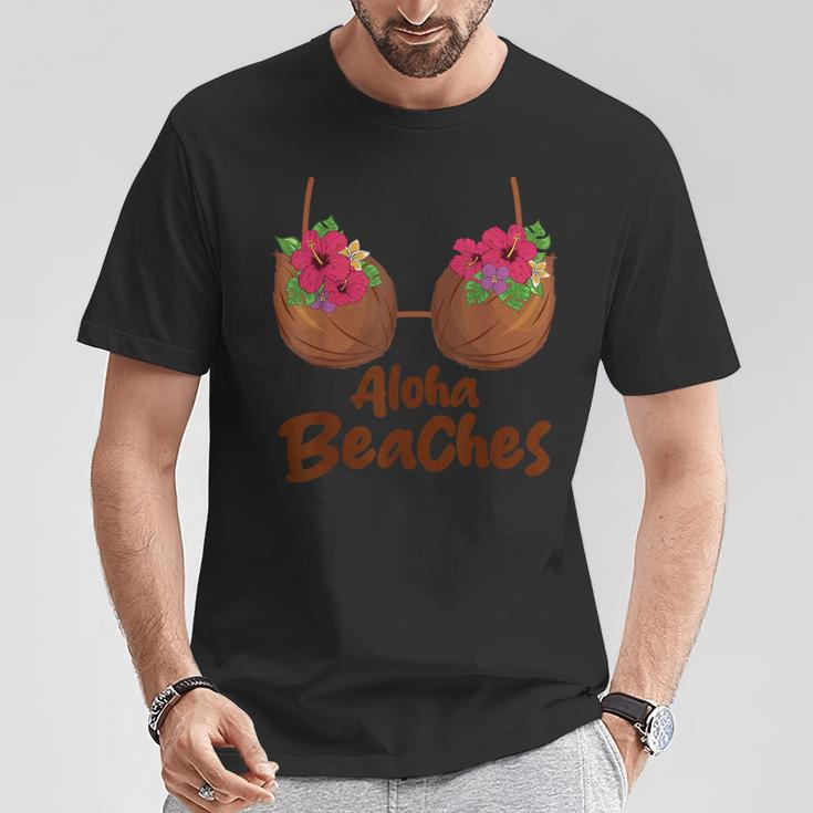Coconut Bra Flower Boobs Hawaii Aloha Beaches T-Shirt Unique Gifts