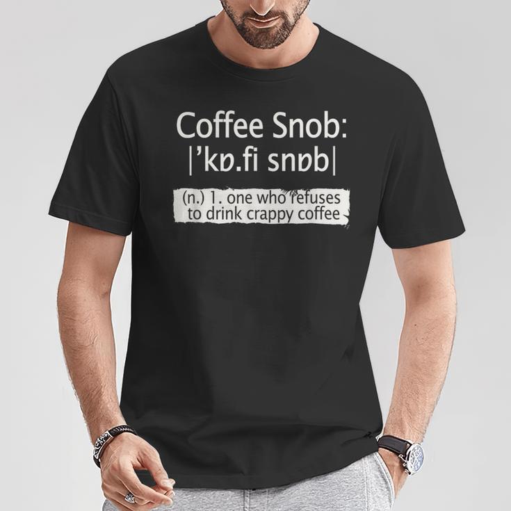 Coffee Snob Definition T-Shirt Unique Gifts