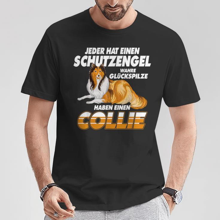 Collie Long Hair Guardian Angel Dog T-Shirt Lustige Geschenke