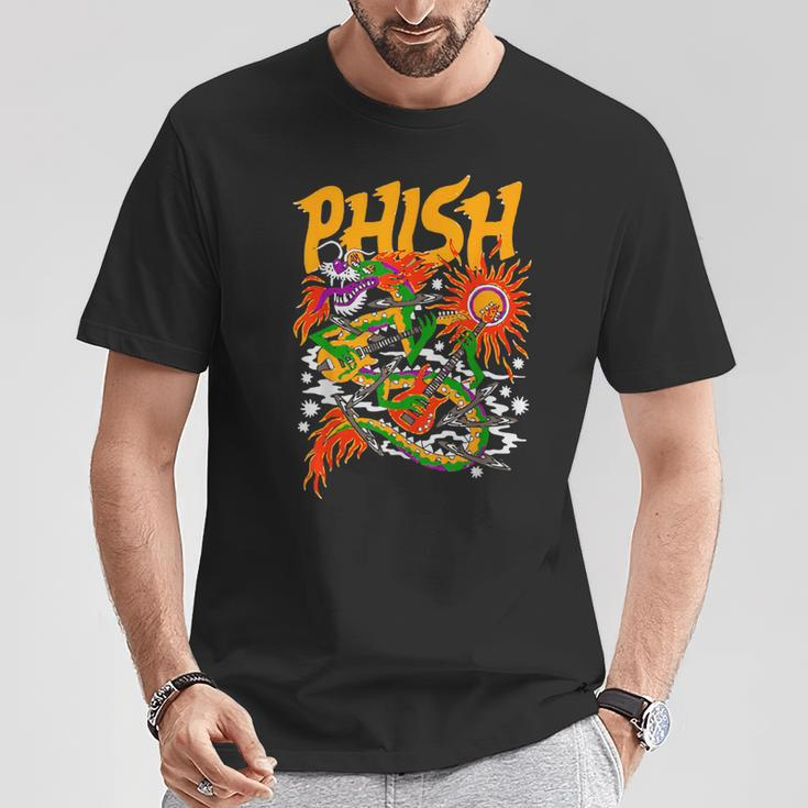 Colorful Phish-Jam Tie-Dye For Fisherman Fish Graphic T-Shirt Unique Gifts