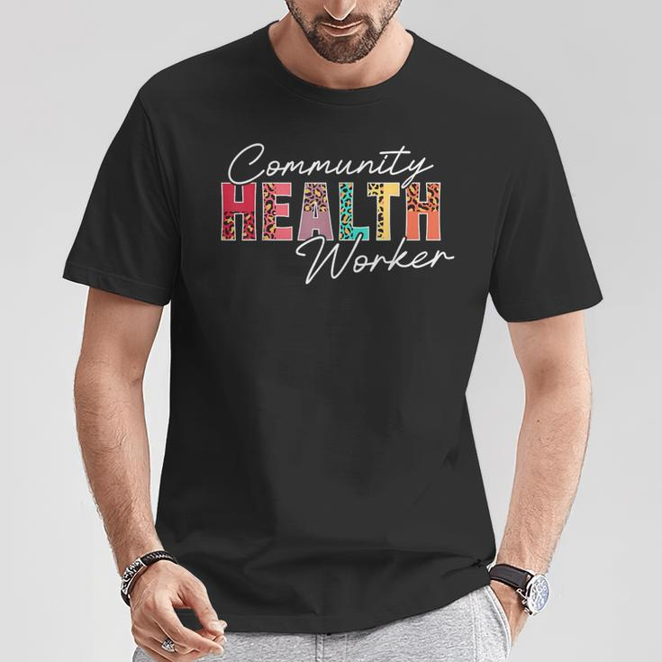 Community Health Worker Appreciation Leopard T-Shirt Unique Gifts