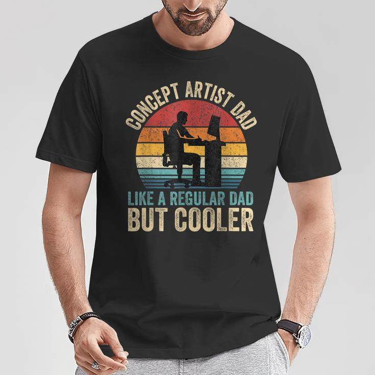 Concept Artist Dad Like Regular Dad But Cooler Fathers Day T-Shirt Funny Gifts