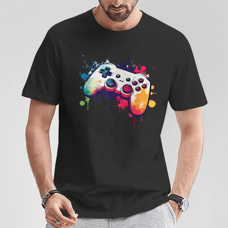 Control All The Things Video Game Controller Gamer Boys Men T-Shirt Unique Gifts